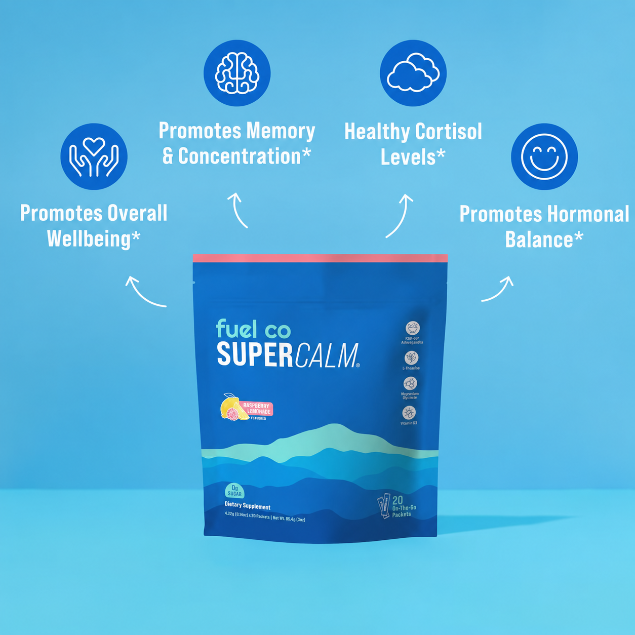 Fuel Co SUPER CALM Drink Mix - Cortisol Reducer and Sleep Aid Supplement